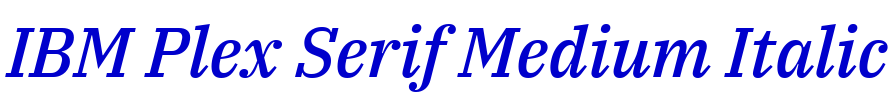 IBM Plex Serif Medium Italic font